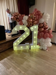Horton Village Hall decorated for a 21st Birthday Party.
